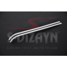 S-Dizayn Fiat Fiorino Krom Sürgülü Kapı Çıtası 2 Prç 2008-2016 A+ Kalite