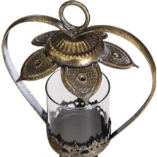 Vitale Mars Yaylı Metal Cam Mumluk