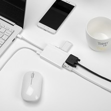 Xiaomi Type-C  Hub - USB +VGA+RJ45 1000 Gigabit Ethernet+Şarj Çıkışı