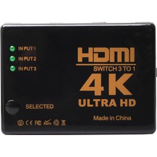 Kablosuz Kumandalı 3 Port HDMI Switch 4K 2160p Full HD 1080p IFSWR302