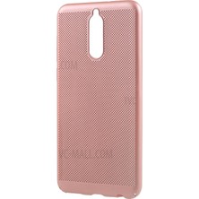 Case 4U Huawei Mate 10 Lite Kılıf Sert Arka Kapak Delikli Tasarım Rose Gold