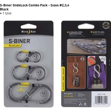 S-Biner SlideLock 3lü Paket-Çelik Biner