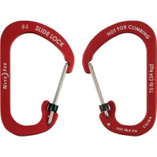 SlideLock Alüminyum Carabiner #4-Kırmızı Karabina