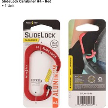 SlideLock Alüminyum Carabiner #4-Kırmızı Karabina