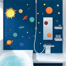 Cosy Home Gift Çocuk Odası Gezegenler Güneş Yıldız Dekoratif Duvar Pvc Sticker