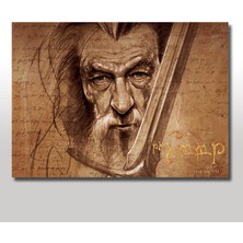 Cakasepetim Ahşap Tablo Yüzüklerin Efendisi Gandalf