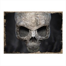 Cakasepetim Ahşap Tablo Skull Kurukafa