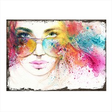 Cakasepetim Ahşap Tablo Kız Ve Renkler