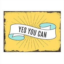 Cakasepetim Ahşap Tablo Yes You Can