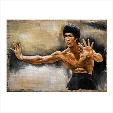 Cakasepetim Ahşap Tablo Bruce Lee