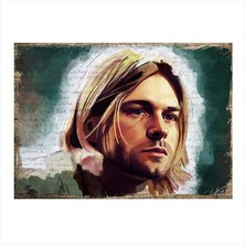 Cakasepetim Ahşap Tablo Kurt Cobain Nirvana