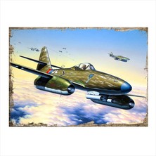 Cakasepetim Ahşap Tablo Eski Jet Savaş Uçağı