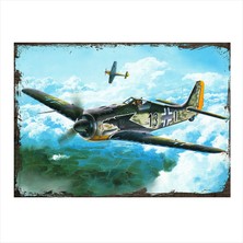Cakasepetim Ahşap Tablo Focke-Wulf Fw 190 Savaş Uçağı