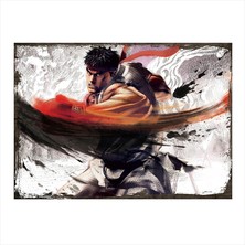 Cakasepetim Ahşap Tablo Street Fighter Ryu
