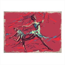 Cakasepetim Ahşap Tablo Dansçı Kızlar