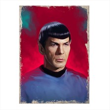 Cakasepetim Ahşap Tablo Mr Spock Uzay Yolu