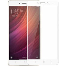 Case 4U Xiaomi Redmi Note 4X Tam Kaplayan Fiber Nano Ekran Koruyucu Cam Beyaz