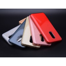 Case 4U Xiaomi Redmi 5 Plus Kılıf Çift Katmanlı Simli Shining Sert Silikon Arka Kapak Siyah*