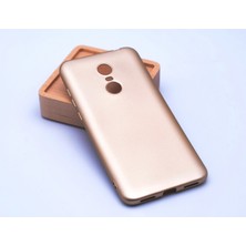 Case 4U Xiaomi Redmi 5 Plus Kılıf Klasik Mat Renkli Yumuşak Premier Silikon Altın