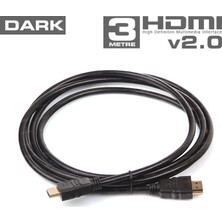 Dark v2.0 3mt, 4K / 3D, Ağ Destekli, Altın Uçlu HDMI Kablo (DK-HD-CV20L300)