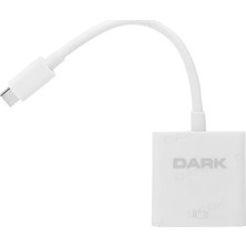 Dark USB 3.1 Type-C' den VGA Full HD Dönüştürücü Adaptör (Alüminyum Kasa)(DK-AC-U31XVGA)
