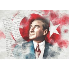 Keskin Color 1000 Parça Puzzle Atatürk ve Bayrak 260393