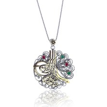 Söğütlü Silver Osmanlı Tuğrası Telkari Kolye Sgtl3974