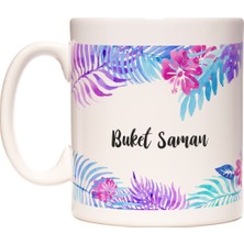 Tropik Çiçek Aloha Kişiye İsme Özel Kupa Bardak