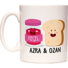 Reçel Ekmek Sevgiliye Kişiye İsme Özel Kupa Bardak