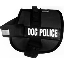 Ans Dog Police Köpek Göğüs Tasması 70 - 90 Cm Siyah