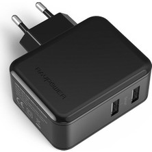 RavPower Duvar Şarj Cihazı 2xUSB - 4800 mA - Siyah