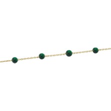 Glorria Altın Yeşil Taşlı Bileklik