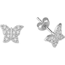 Glorria Gümüş Kelebek Küpe