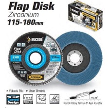 Sgs 180*80 Kum Flap Disk Zımpara Zirkonyum Sgs483 (10 Adet)