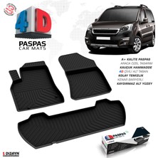 S-Dizayn Peugeot Partner Tepee 4D Havuzlu Paspas 2008-2018 110 HP A+Kalite