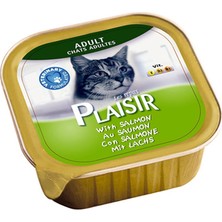 Plaisir 4'lü Somonlu Pate Yetişkin Kedi Maması 100 Gr