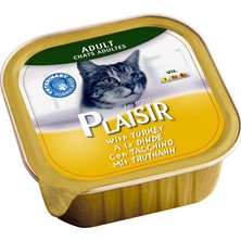 Plaisir 4'lü Hindili Pate Yetişkin Kedi Maması 100 Gr