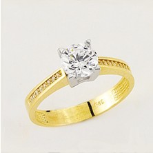 Harem Altın 14 Ayar Altın Tektaş Yüzük E38