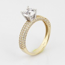 Harem Altın 14 Ayar Altın Tektaş Yüzük E234