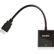Dark HDMI to VGA Dijital - Analog Monitör Çevirici Dönüştürücü (DK-HD-AHDMIXVGA4)