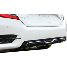 Honda Civic FC5 2016 Sonrası Modulo Arka Tampon Eki - Difüzör (Plastik)