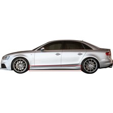 Audi A4 B8 2008 - 2012 RS4 Yan Marşpiyel Seti (Plastik)