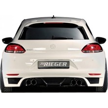 Paşa Tuning Volkswagen Scirocco 2009 - 2014 Rieger Arka Tampon Eki - Difüzör (Plastik)