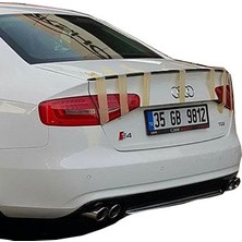 Audi A4 B8 Makyajlı 2012 - 2016 S4 Arka Tampon Eki - Difüzör (Plastik)