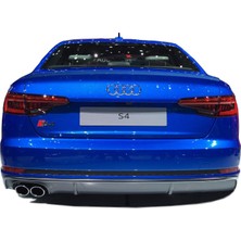 Paşa Tuning Audi A4 B9 2016 Sonrası Rs4 Soldan Çift Çıkış Arka Tampon Eki - Difüzör (Plastik)