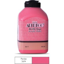 Artdeco Akrilik Ahşap Boyası 500 ml 3604 Pembe