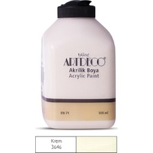 Artdeco Akrilik Ahşap Boyası 500 ml 3646 Krem