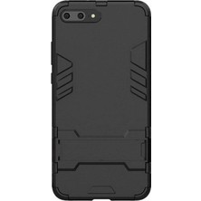 Microcase Huawei P10 Alfa Serisi Armor Standlı Perfect Koruma Kılıf + Tempered Cam