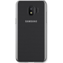 Microcase Samsung J2 Pro 2018 İnce Şeffaf Silikon Kılıf + Tempered Cam