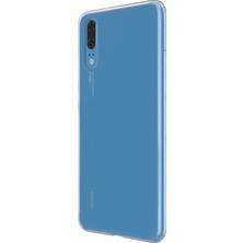 Microsonic Huawei P20 Kılıf Transparent Soft Beyaz